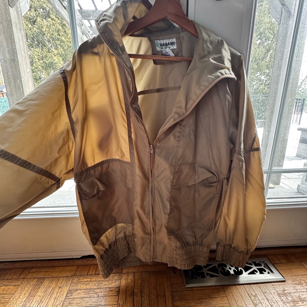 Vintage
Men’s HABAND Windbreaker
Lightweight 
Cream to Olive